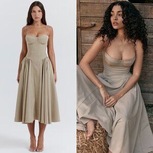 House of CB Corset Samaria Dress in Tapue Size Small